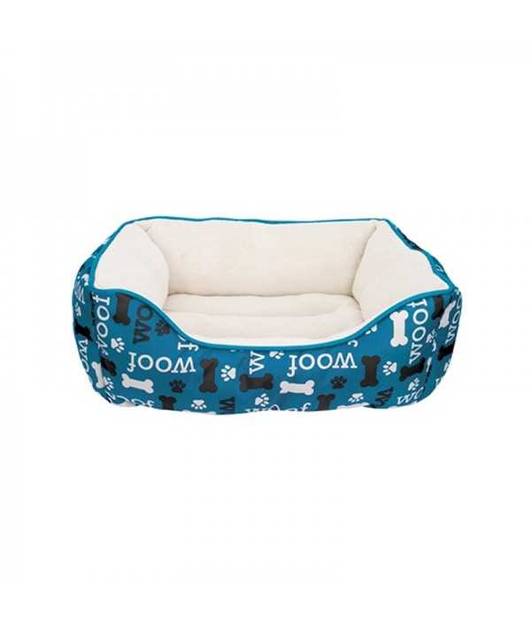 Dogit Dreamwell Cama Rectangular Woof Azul