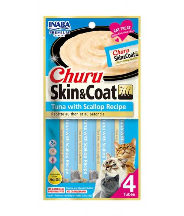 Inaba Churu Skin Coat Cat Atún con Viera