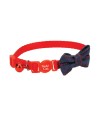 Coastal Embellished Collar Cat Bow-Tie Red